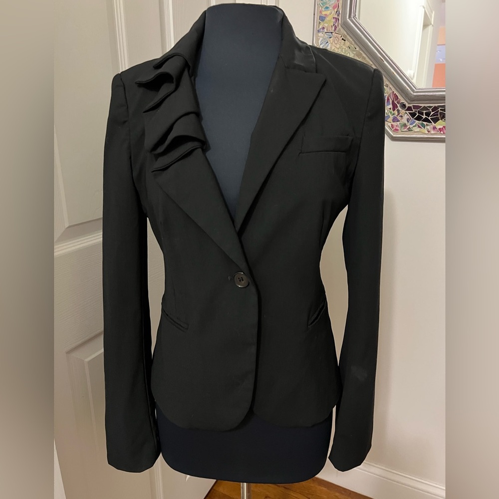 Rachel Roy Elegant Black Women's One Button Closure Blazer